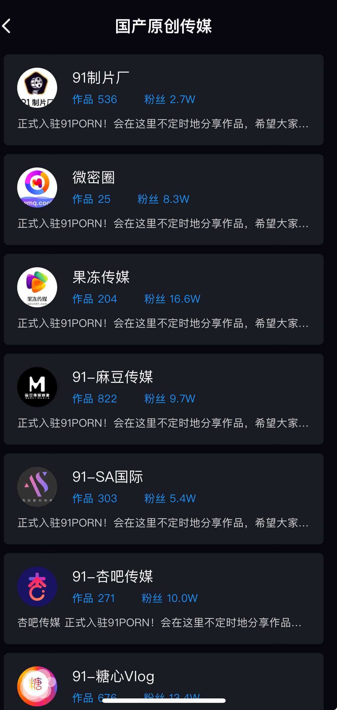 91PORN传媒列表品牌分类界面